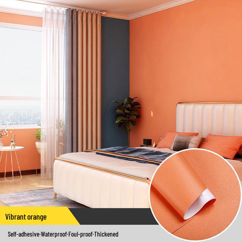 Self-Adhesive Solid Color PVC Wallpaper for Bedroom and Home Décor
