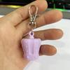 Portable Lip Gloss Keychain Caps Silicone Lid Holder Keyring Pendant For Lip Balm Bag Pendant Makeup Tool Accessories