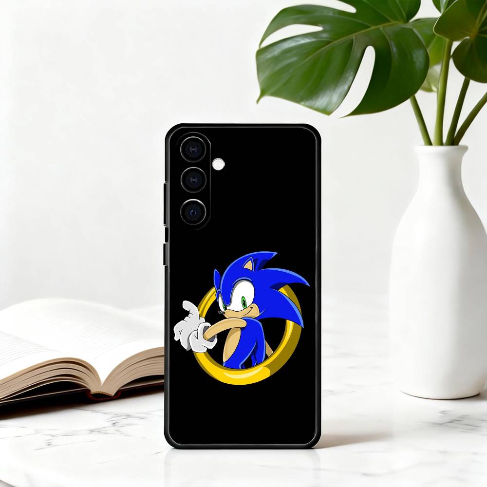 CUTE The H-Hedgehogs S-Sonic-HS Phone Case Black Silicone Soft For Samsung Galaxy A73,A72,A71,A70,A53,A52,A51