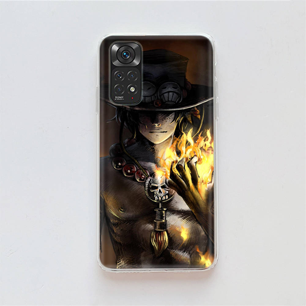 DT35 One Piece Ace Hülle für Samsung A04 A14 A23 A34 A54 M23 M33 M52 M53 Realme 10 9 C30S C35 C55 VIVO Y02S Y21 Y33S Y51 X80 Pro Klare Hülle