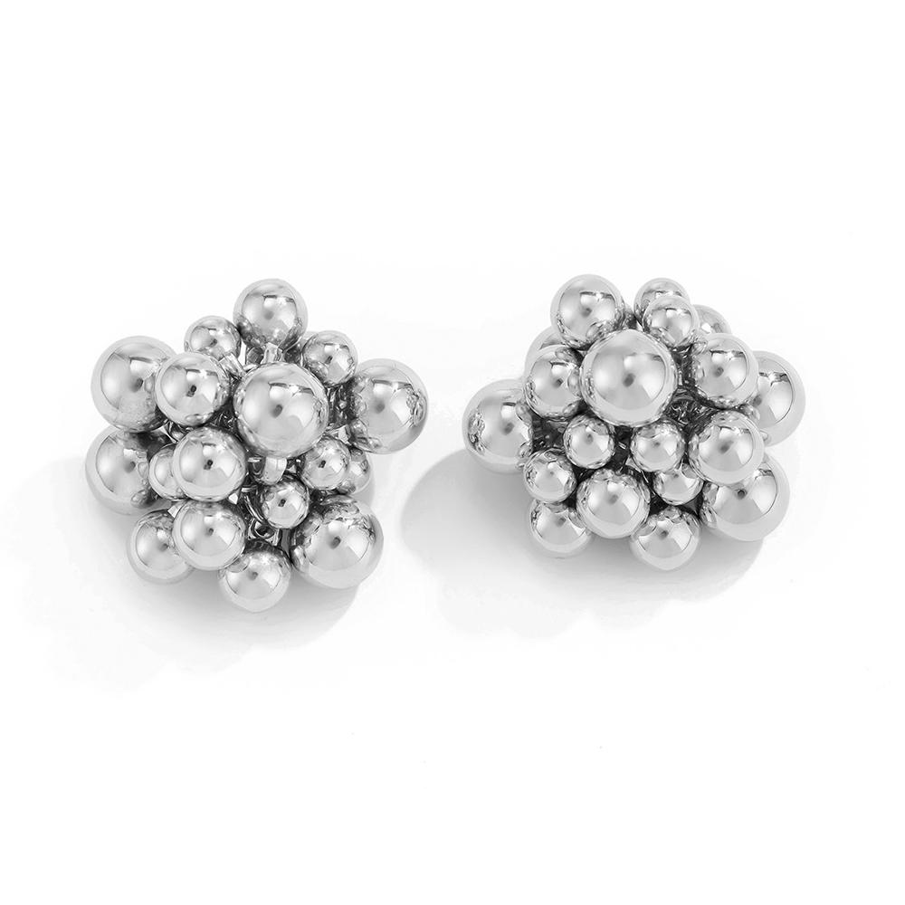 

AETEEY Модные металлические геометрические серьги с бусинами для женщин, преувеличенные популярные серьги с бусинами, универсальные 2025