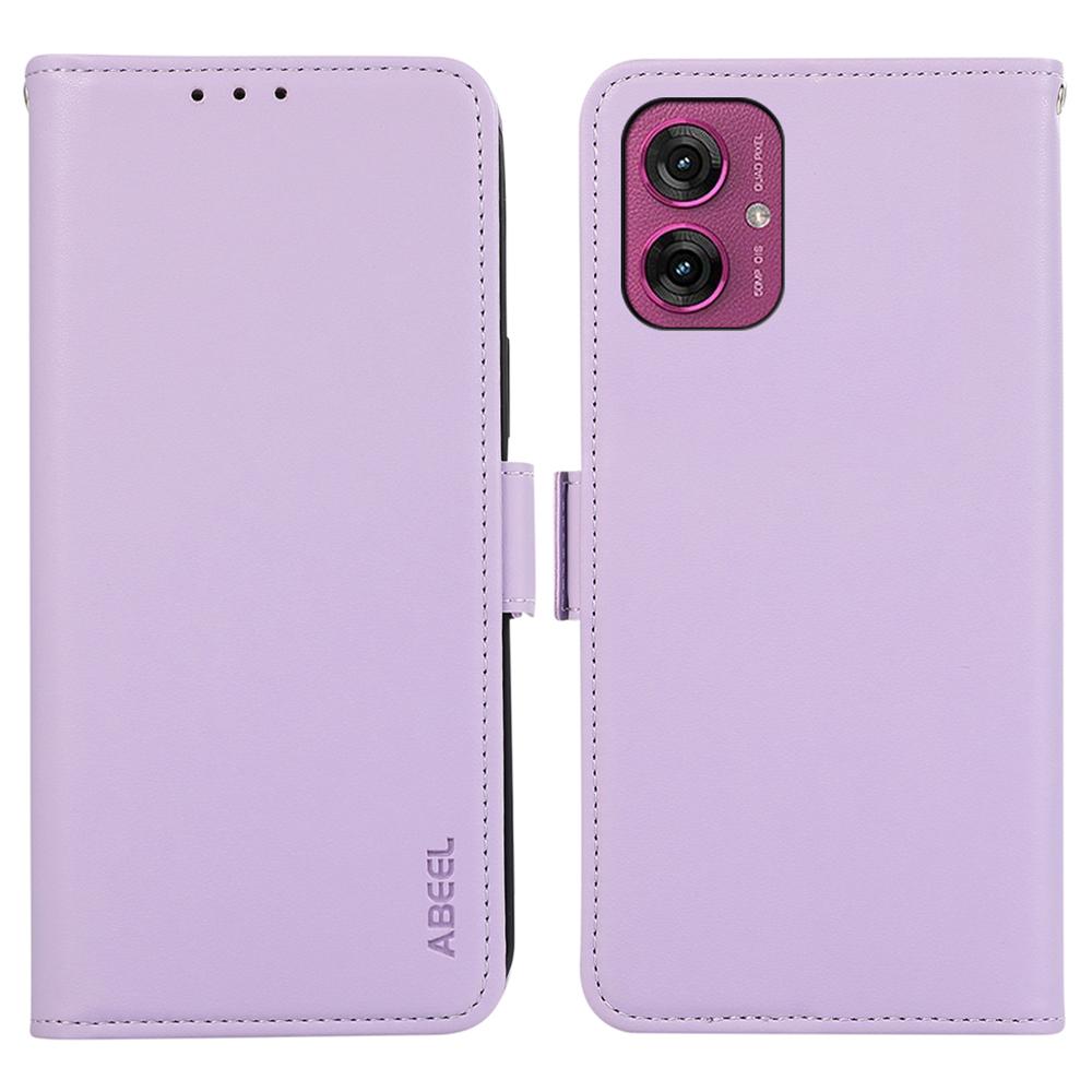 ABEEL For Motorola Moto G55 5G Case Leather Phone Cover with RFID Blocking Wallet