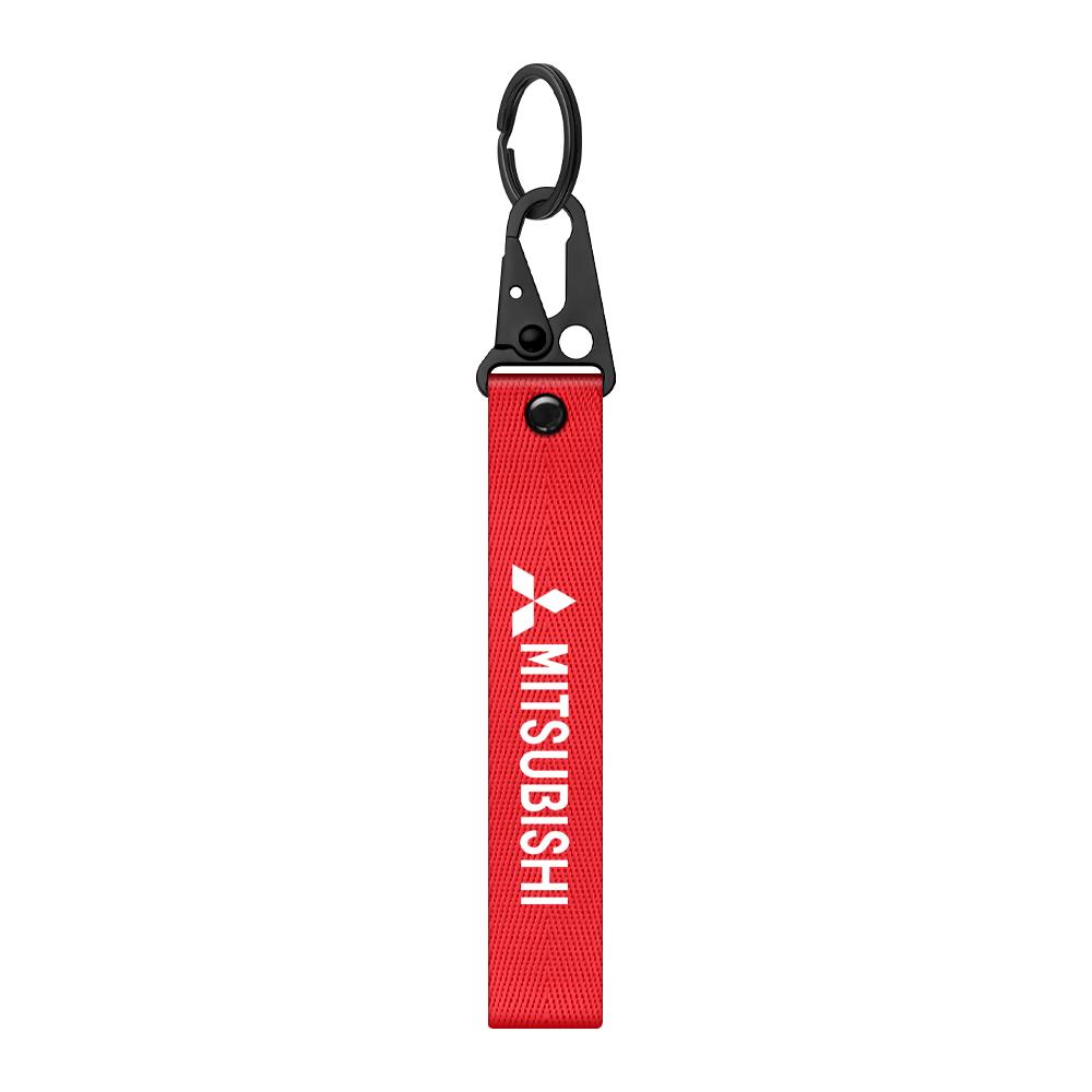 Metal Leather Car Key Ring Braided Rope Key Case Key Chain For Mitsubishi Space Star Lancer Outlander Xl Eclipse Cross Asx Colt