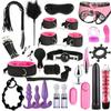 26pcs Sexy Lingerie Nylon Bondage Sex Toy Exotic Set Accessories Sexual Anal Plug Porn Toys Sex Suit