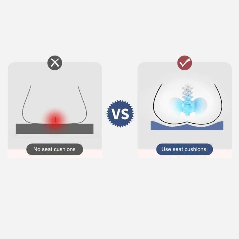 Traagschuim Ijszijde Elastische Stof Zitkussen Zacht Bureaustoelkussen Autostoelkussen Voor Lang Zitten Lendensteun Pijnverlichting