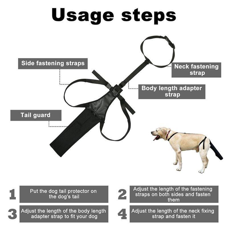 2025 Trend Protective Gear For Dog Tail Cover Adjustable For All Breeds Anti-Licking& Anti-Biting For Injury& Beauty Treatment M