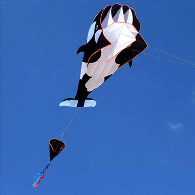 Durable 3d Soft Cartoon Whale Shape Frameless Kite With Fine Workmanship