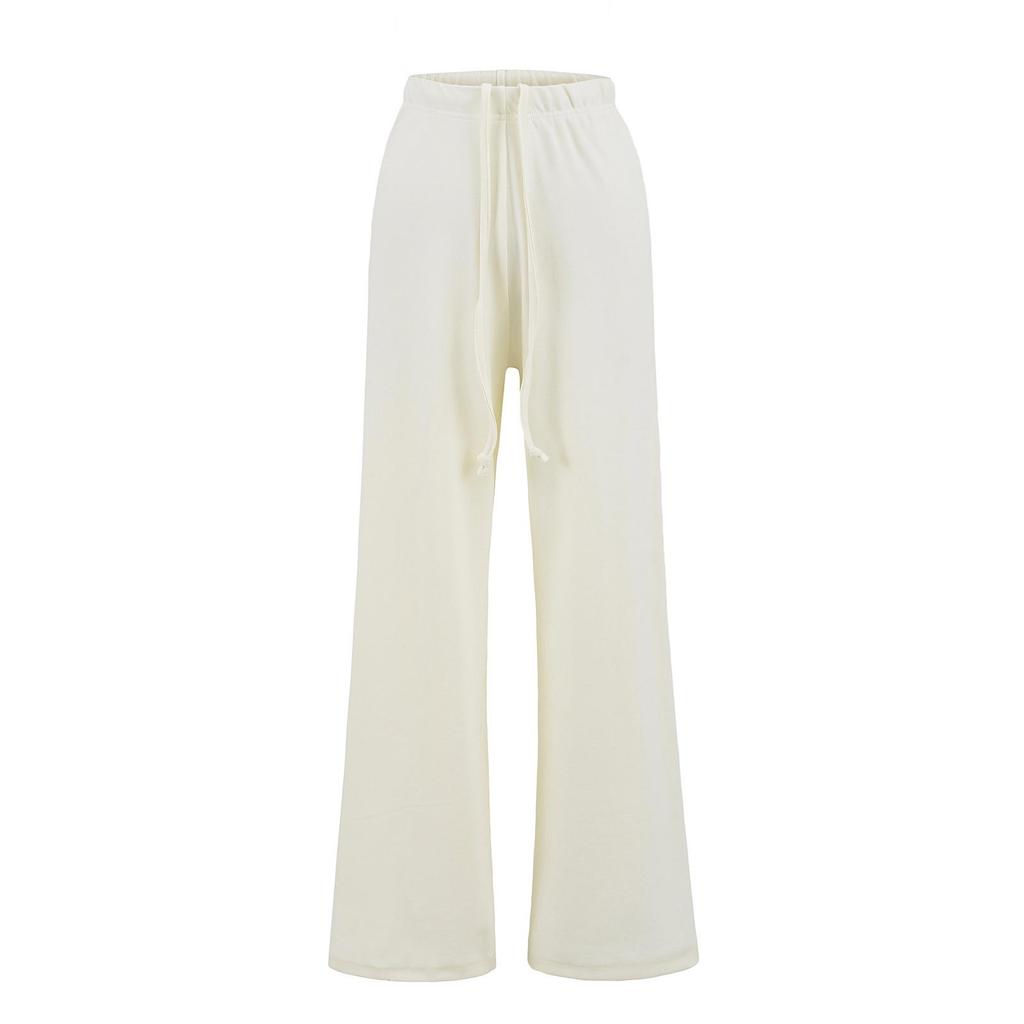Retro Low-Rise Drawstring Straight Leg Sweatpants