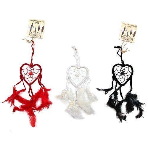 Dream Catcher Heart Small Black White Red 6-Pack