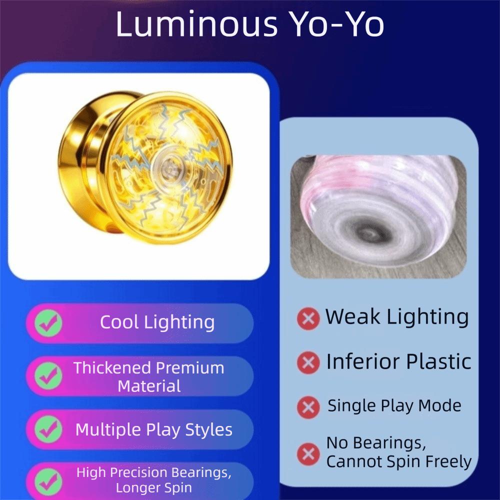 Anti-drop Yo-Yo KK Bearing Led Light-Up Yo-Yo Beginner Glowing Yoyo Adults