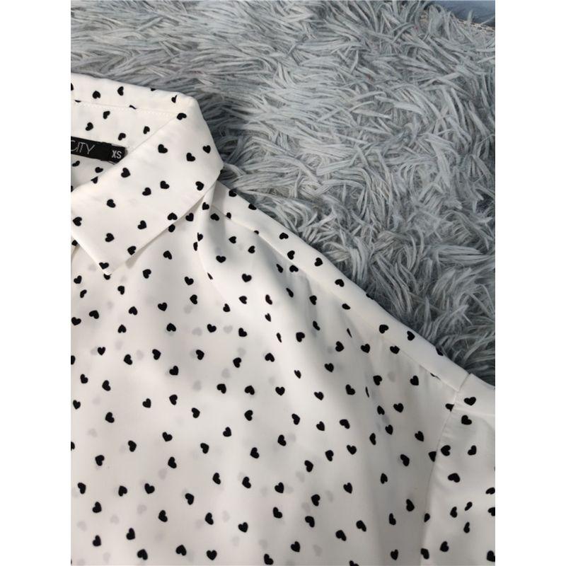 Export In Summer New Arrival French Style Temperament High Quality Smooth Satin Comfortable Long Sleeves Print Work Clothing All-Matching Shirt