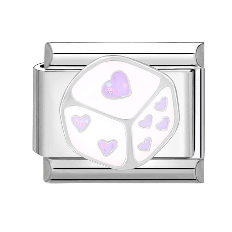 Fashion Flowers Devil Eyes Heart Butterfly Cherry Italian Charm Links Stainless Steel Fit 9mm Bracelet Zircon DIY Making Gifts