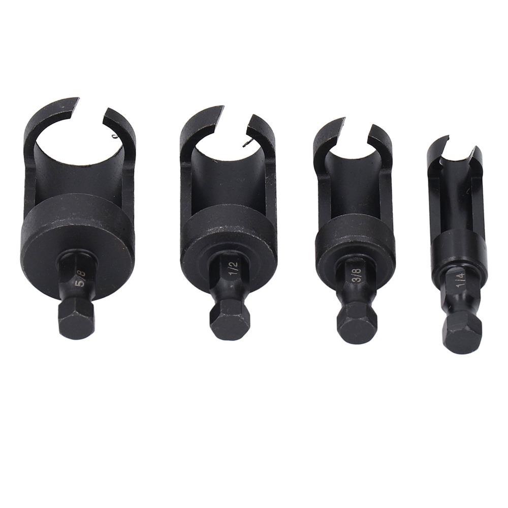 4 Stück 1/4 Zoll 3/8 Zoll 1/2 Zoll 5/8 Zoll Zapensenker Bohrer Lochsäge Schneidwerkzeug Verdeckte Schraubenlöcher