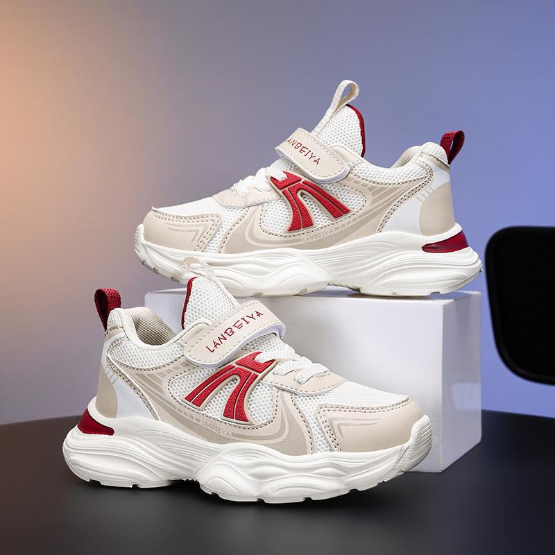 

Мальчиковые туфли двойная сетка молодежные туфли красивые дезодорирующие дышащие сетчатые повседневные кроссовки 37 бежевый