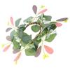 Artificial Greenery Ring Faux Leaf Simulation Wedding Party Pillar Wreath Wedding Table Decor Desktop Party