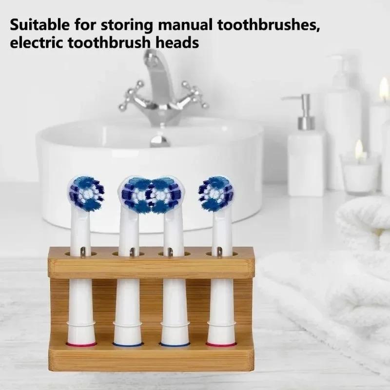 2/3/4 Hole Tooth Brush Storage Rack Home Bathroom Hotel Multi Slot Bamboo Toothbrush Holder Electric Toothbrush Head Holder