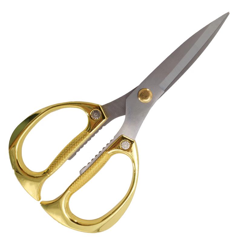 Golden Stainless Steel Pointed-Tip Paper Cutting Scissors Standard