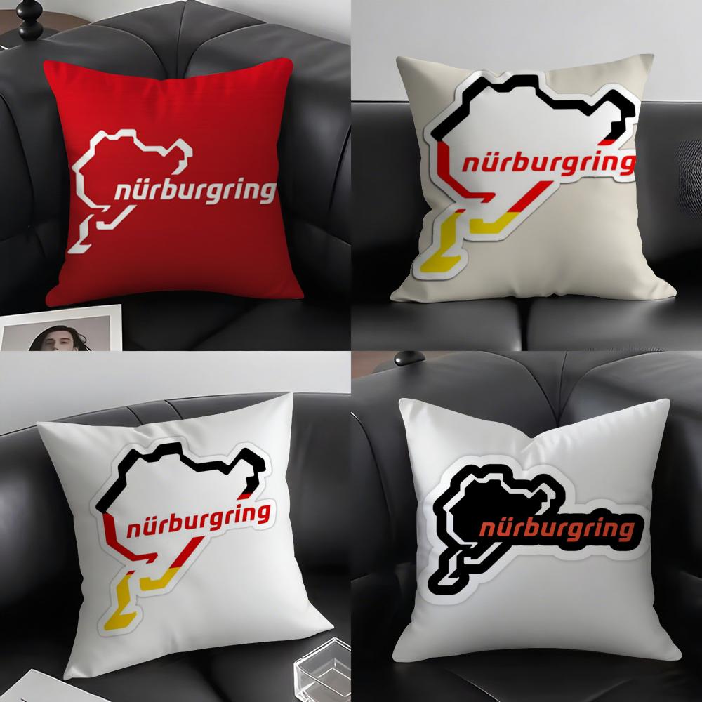 NNurburGRing Sport Car Cushion Cover Pillowcase Ultra Soft Skin Friendly Fabric Cloud Like Comfort Concealed Zipper