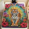 1PC Quilting Print FlAannel Blanket, High Quality Comfortable for All Seasons, Home Decor, Warmth and Comfort