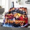1pc Fullmetal Alchemist Blanket with Custom Name, Gift, for Men and Women, Soft Blanket, Good for Sofa Bed Couch Travel, Lightweight Flannel Blanket