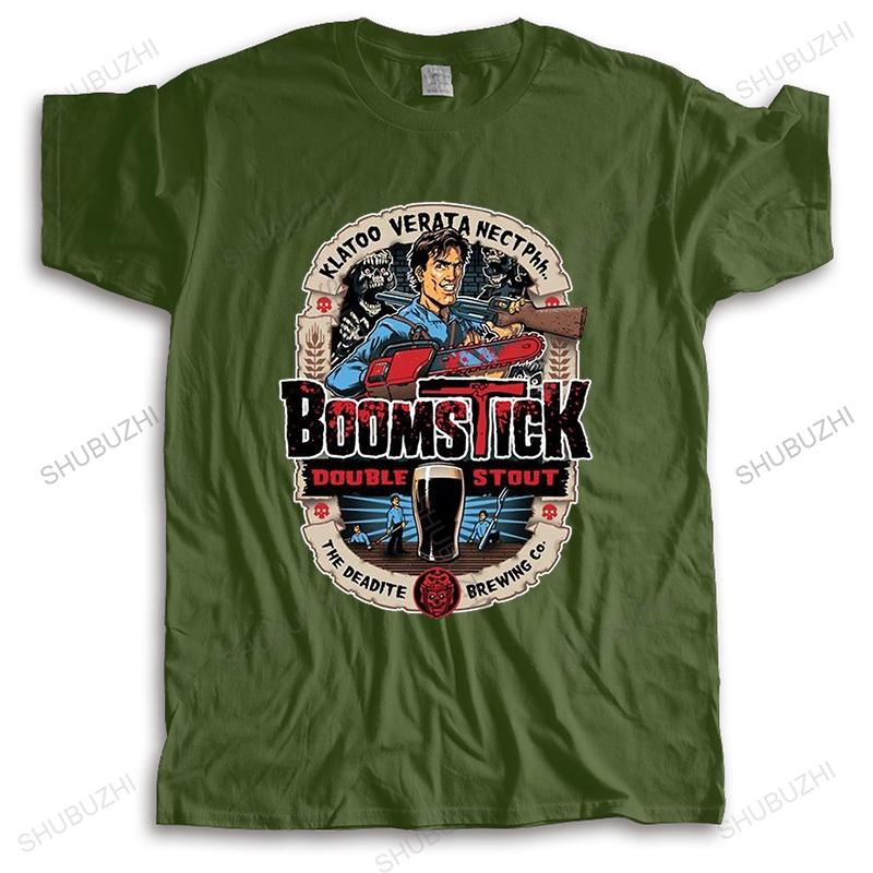 Fashion Brand T Shirt Mens Evil Dead Boomstick Mens Short Sleeve Tshirt Pure Cotton Round Collar Anime In 2016 Latest Style