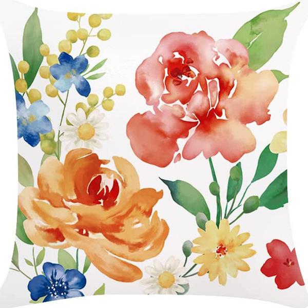 Plant and Flower Print Pillow Case Car Home Sofa Living Room Linen Pillow Cushion Nordic Style
