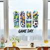 Fodbold Vinduesklistermærke Kampdag Fodbold Tema Vinduesdekoration Aftagelig Fodbold Statisk Glasmærkat til Fodboldbegivenhed Festartikler