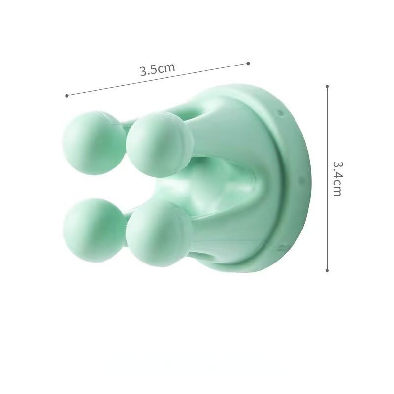 6Pcs Silicone Toothbrush Holders Waterproof Self Adhesive Multi-Function Hooks Punch Free Razor Shaver Rack Shelf Storage Hook