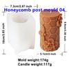 3D Relievo Flower Bee Honeycomb Cylindrical Candle Mold DIY Aromatherapy Soap Gypsum Silicone Mould Craft Gift Home Decor