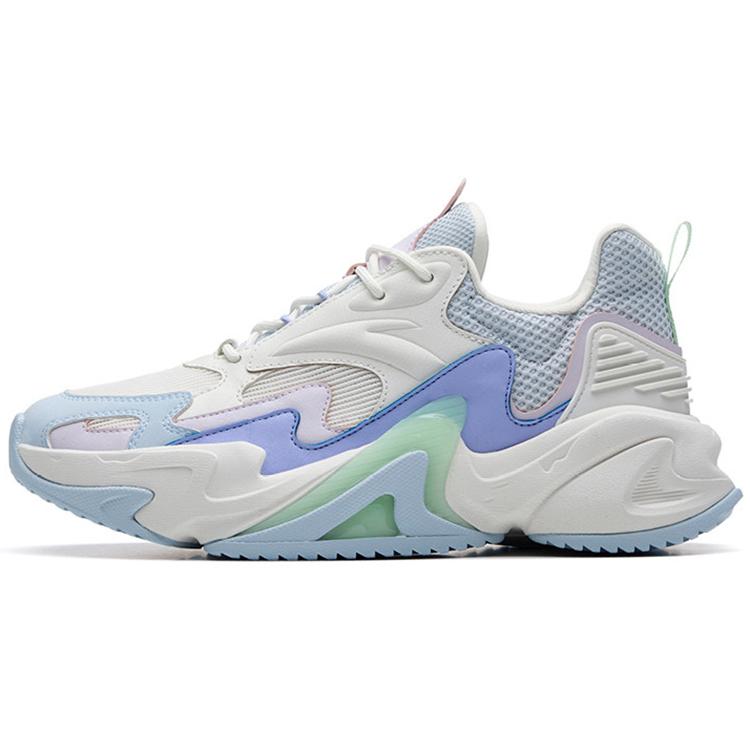 New Anta Walker 3.0 Cushioning Anti Slip And Wear Resistant Low Top Casual Shoes Women's White Blue Gray 122238881-5