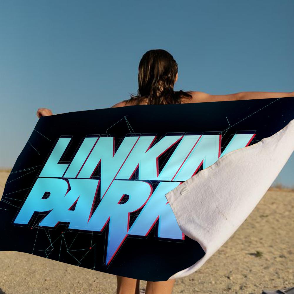 Rock Band L-Linkin Park Asciugamano da Spiaggia Stampato in Microfibra Arrampicata su Montagna Yoga Spiaggia Nuoto Corsa Assorbente Morbido