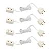 4PCS Miniature Doll House Decorative Light Accessories Socket Extension Wire for Craft Model Project Lighting Props