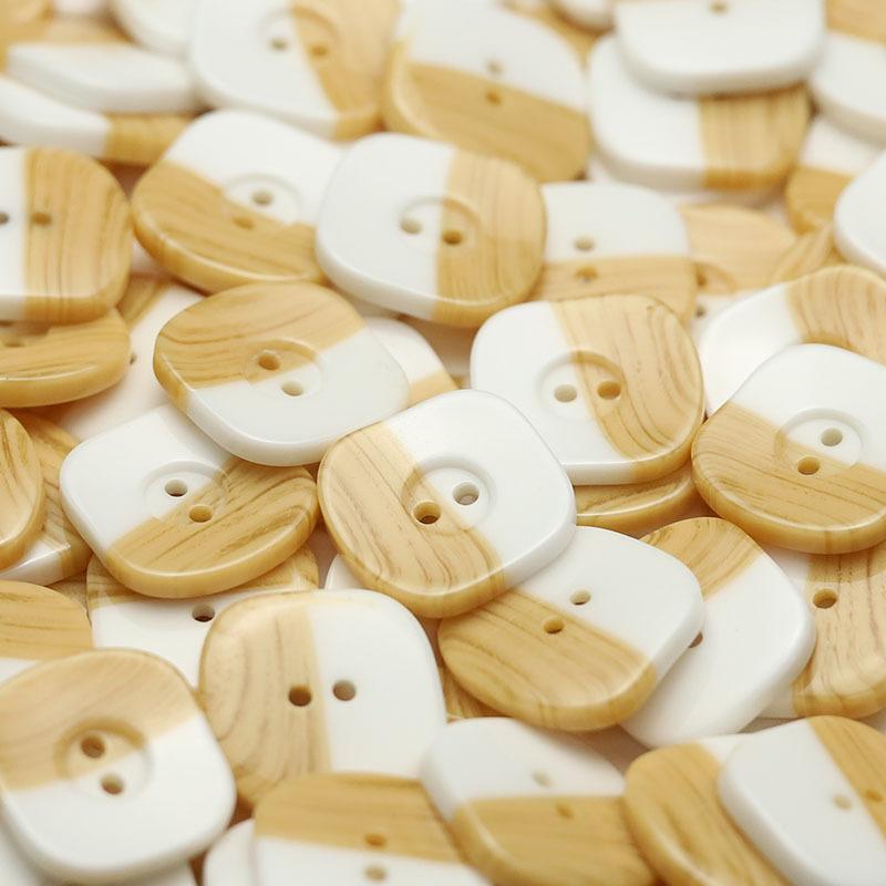 

5Pcs 5Pcs Two Eyes Square Resin Buttons Fashion Women S Windbreaker Jacket Buttons Cashmere Sweater Large Clothes Buckles 1 #[22x24mm W3373 #two-eye square two-color]