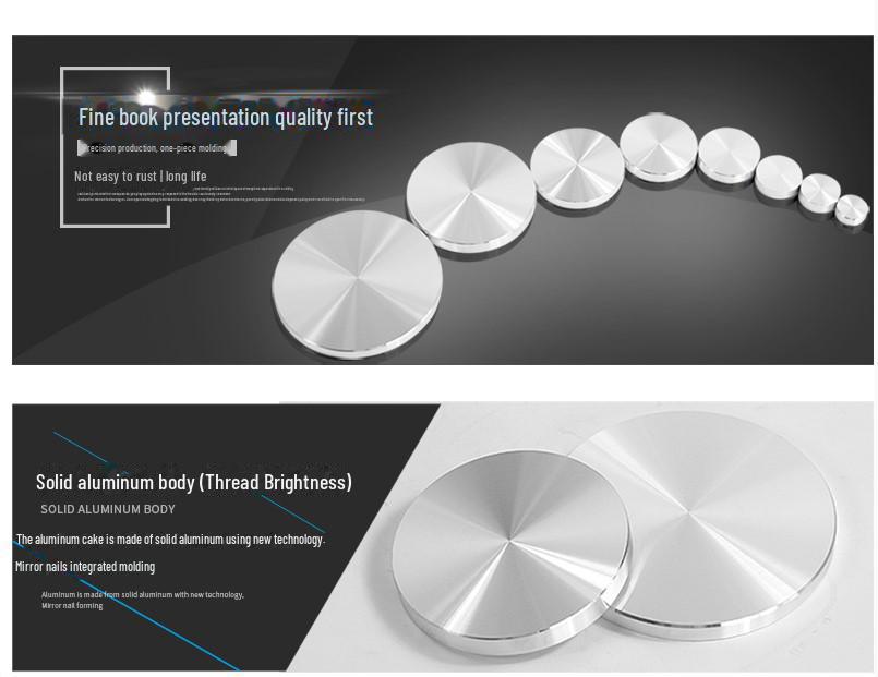 Aluminum Coffee Table Legs with Decorative Covers, Solid & Thickened, Round, Diameter Options: 20/25/30/40/80MM.