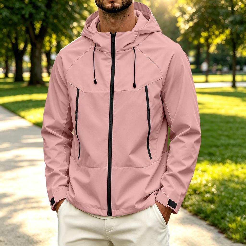 Men's Outdoor Sports Jacket Windbreaker for Hiking Running and