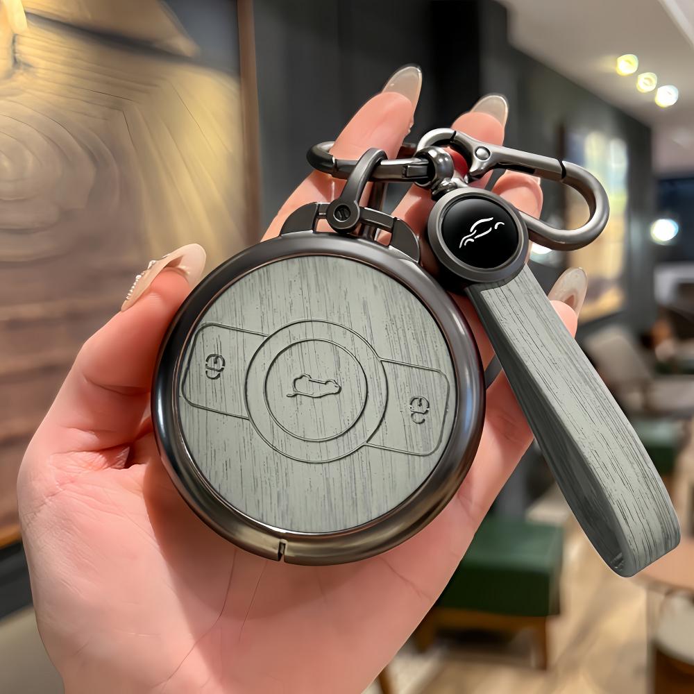 

Металлический чехол для автомобильного ключа, держатель для ключа Mercedes Benz SMART Fortwo 1 BRABUS 1 Benz SMART 2023 2024, аксессуары для брелока серый