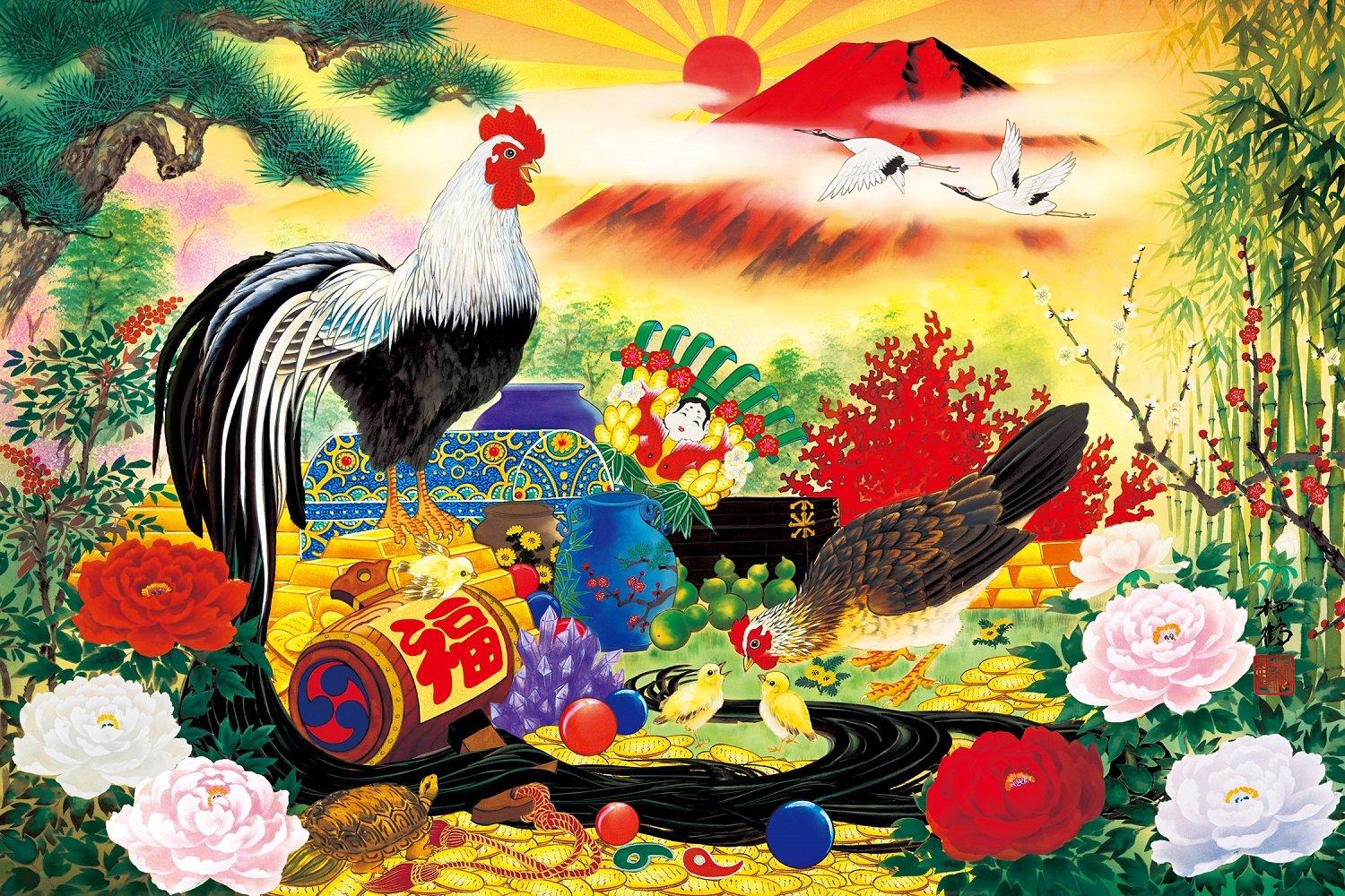 

1500 Piece Jigsaw Puzzle Puzzle Master Good Luck Zodiac Rooster Small Piece (50x75cm)