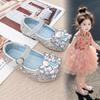 Girls' Rhinestone Princess Leather Shoes - Fashionable and Soft Sole, Spring/Autumn 2026.