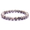New European & American Style Cross Bracelet, 8MM Natural Stone Beaded Fashion Accessory