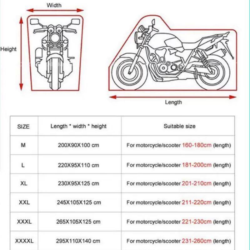 190T Motorcycle & Electric Scooter Sun/Rain Protection Cover