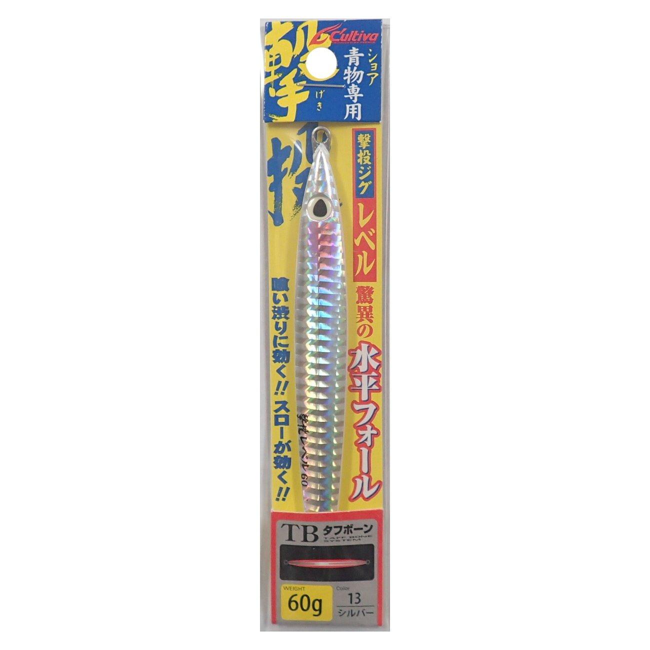 

OWNER Metal Jig Lure Shooting Jig Level 60g Silver 31872 GJL-60 (Glow Edge) #13