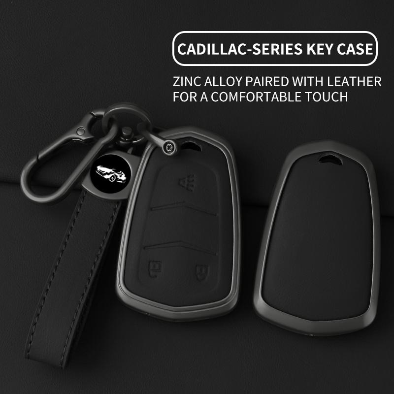 3 4 5 6 Buttons Metal Car Key Case Cover For Cadillac 2015-2019 Escalade ATS CTS CT6 XTS XT5 SRX Protector Keychain Accessories