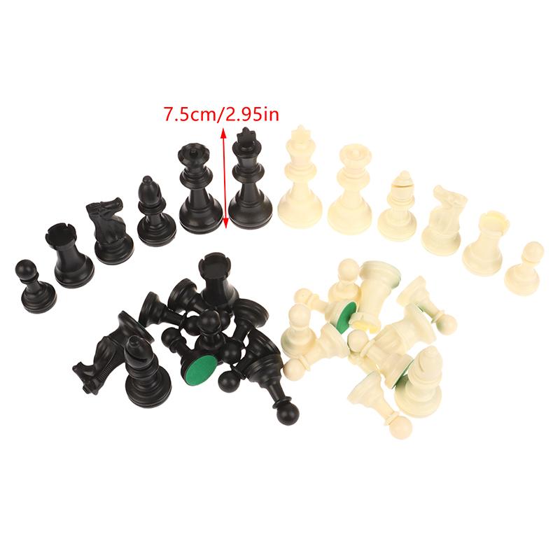 Medieval Chess Set King Chess High 95Mm 75Mm 65Mm Chess Medieval Chess Set No Chessboard 32 Chess Pieces Playing Game 75MM