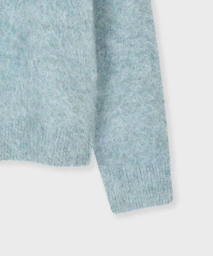 FALLETT Brush Logo Boucle Knit Sky Blue