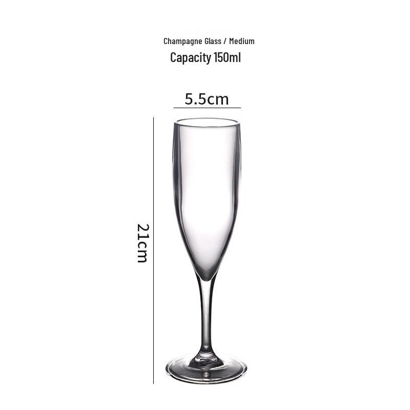 ZISIZ Japanese Style Clear Plastic Red Wine Glass