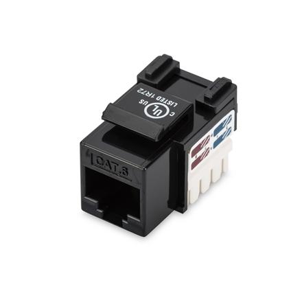 Digitus CAT 6 Keystone Jack | DN-93601 | Unshielded RJ45 | Black | EIA/TIA 568 A & B Coded