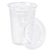 HONOR PET Cups, 300ml X 10 Oz, 50-Pack, Takeout Clear Cups with Flat Lids