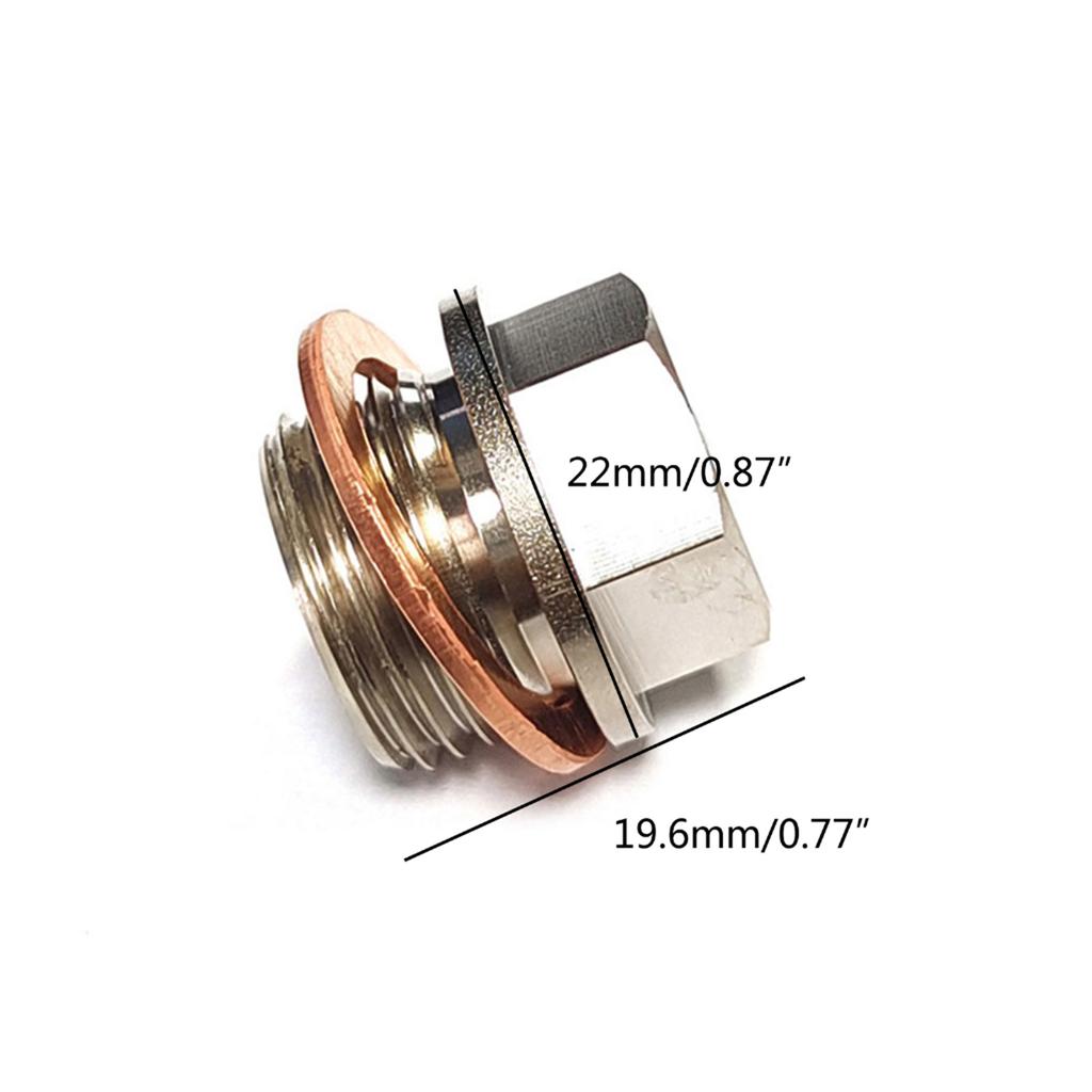Pressure Sender Adapter Sending Unit Bung Plug M18x1.5 to 1/8" NPT Male Temperature Gauge for Most Engines
