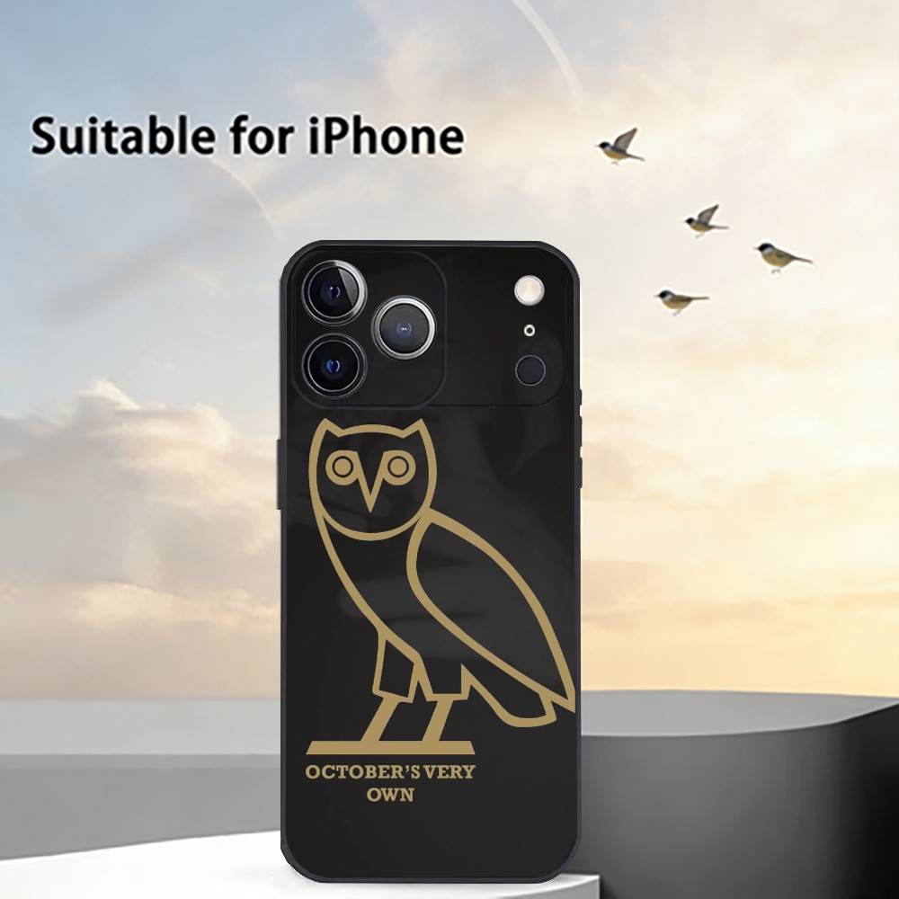 D-Drake OvO O-OWL Phone Case For iPhone 17,16,15,14,13,12,11 Plus,Pro Max,XS,Soft Silicone Black Cover