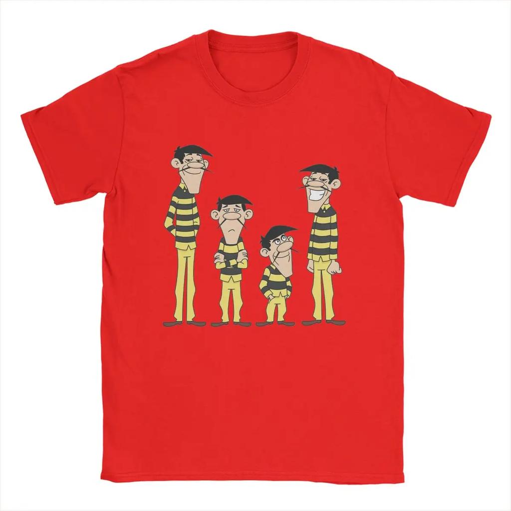 The Daltons Lucky Luke Men T Shirt Novelty Tees Short Sleeve Round Neck T-Shirts 100% Cotton New Arrival Clothing